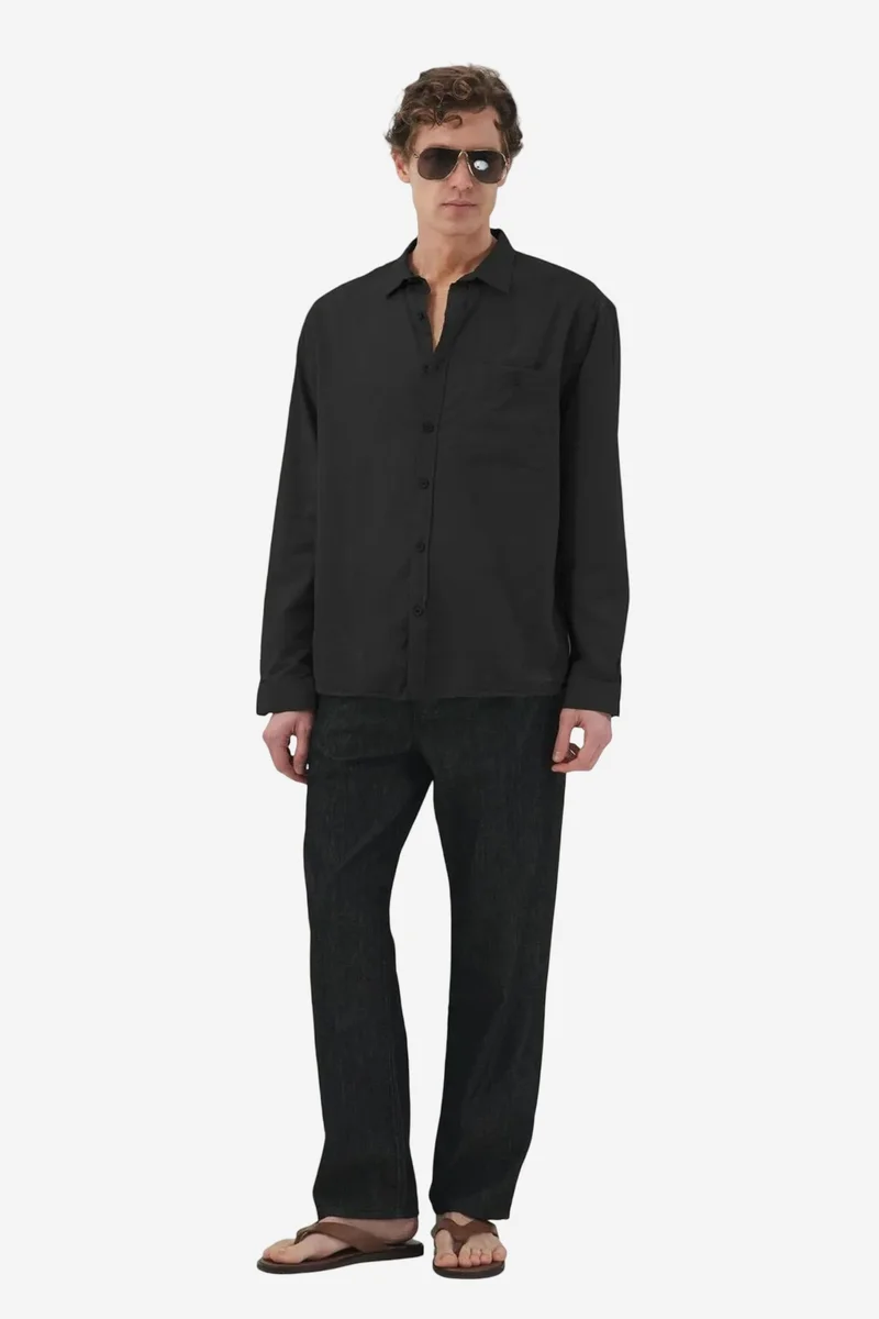Giesto Black GIESTO Long Sleeve Button-Up Shirt for Men | Best Price UAE