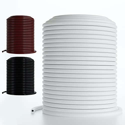DBR Tech 1/4 Drip Irrigation Tubing, 100 Feet, Flexible PVC Plastic Drip Irrigation Hose for Gardening, Misting, Hydroponics and DIY Landscape Garden Projects, Blank Distribution Tubing (100ft, White) - Image 1