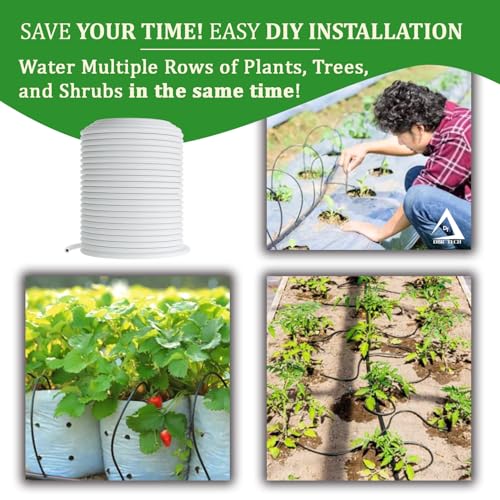 DBR Tech 1/4 Drip Irrigation Tubing, 100 Feet, Flexible PVC Plastic Drip Irrigation Hose for Gardening, Misting, Hydroponics and DIY Landscape Garden Projects, Blank Distribution Tubing (100ft, White) - Image 4