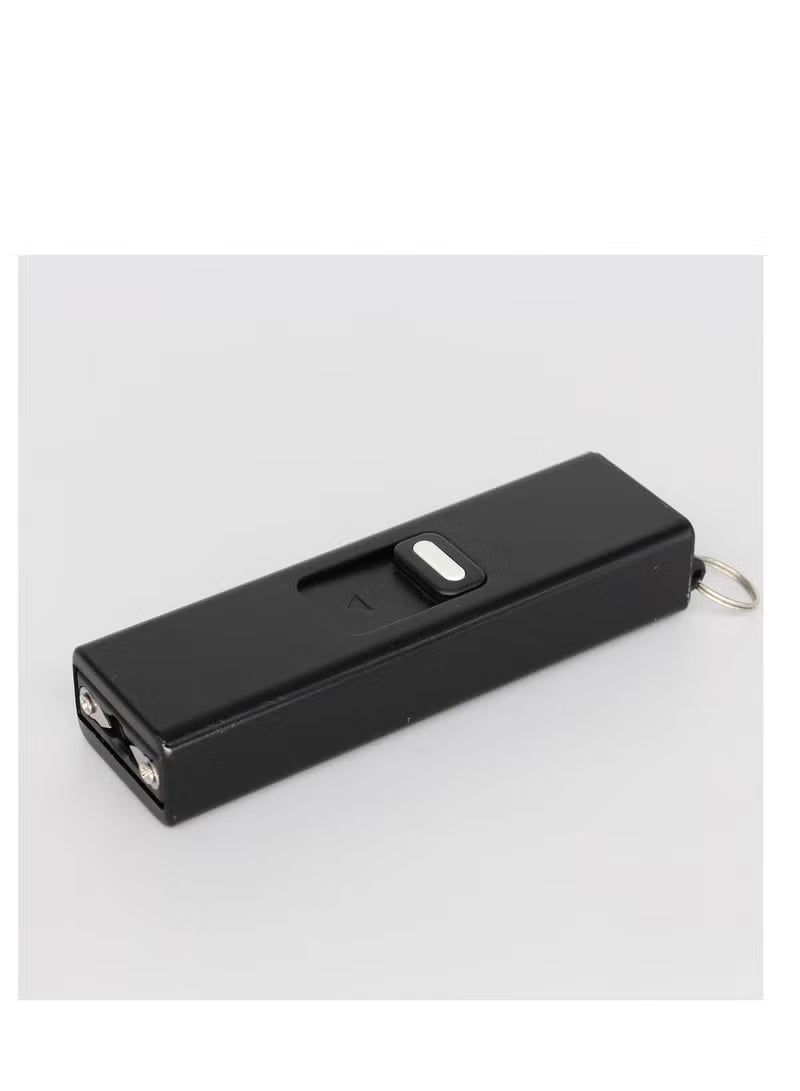 مصباح يدوي USB LED شحن مصباح يدوي محمول في الهواء الطلق (أسود) - Image 2