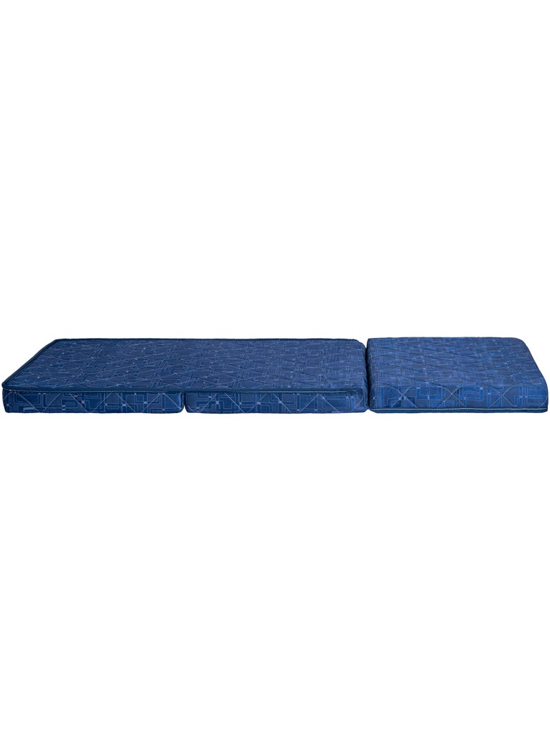 COMFY BLUE PREMIUM COLLECTION MEDICATED 180 X 90 X 7CM COTTON SATIN FOLDING MATTRESS - Image 3
