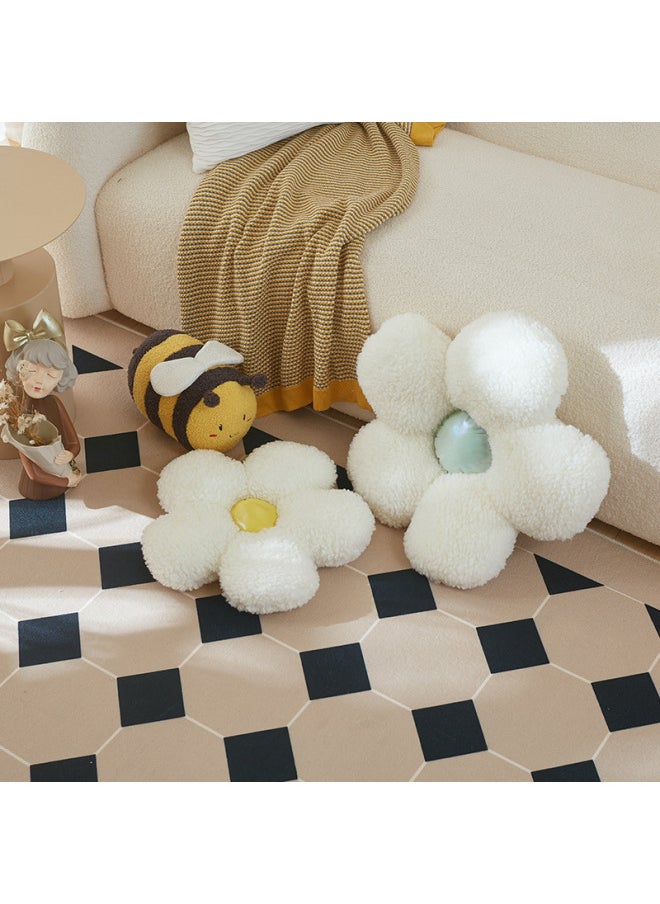 Generic - Cross Border Flower Little Bee Doll Pillow Children Plush Toy Home Decorative Cushion Doll Doll-Specifications:See Details-Color:40cm Flowers - Image 1