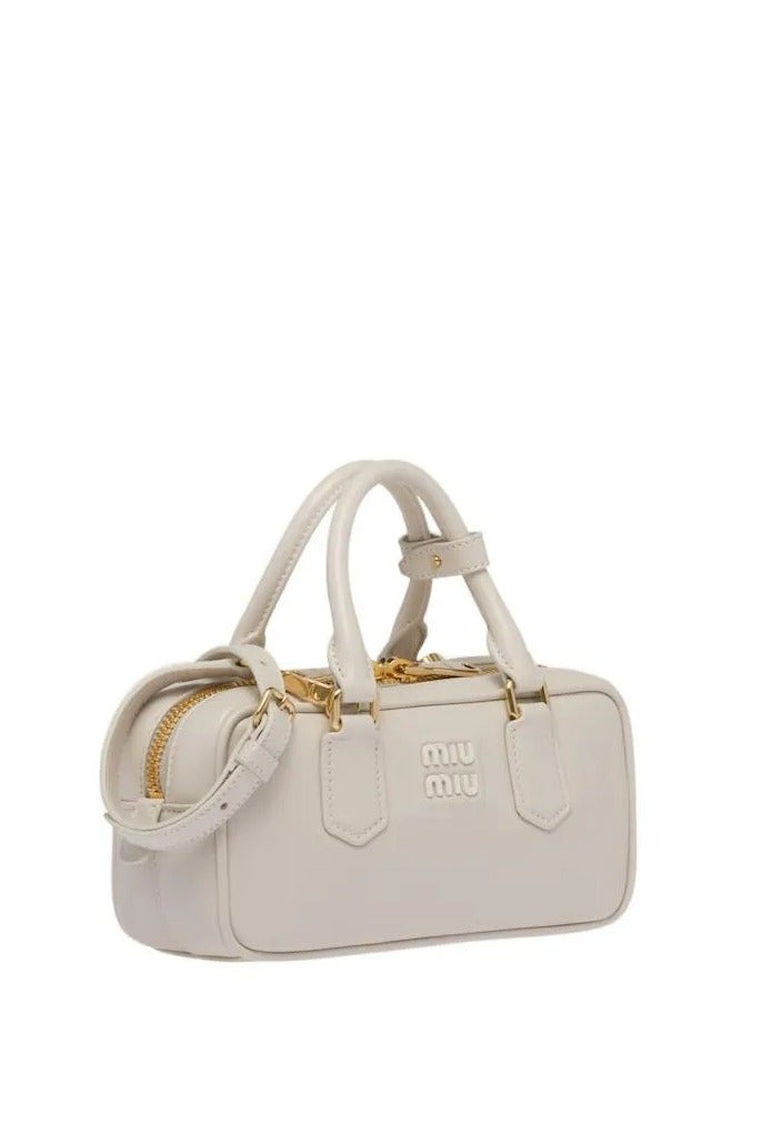 Miu Miu MIU Arcadie Leather Crossbody Hobo Handbag Women Camera With Top Handle  - Image 2