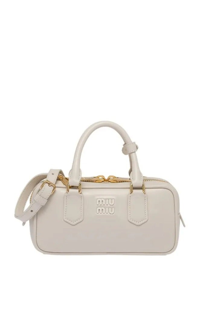 Miu Miu MIU Arcadie Leather Crossbody Hobo Handbag Women Camera With Top Handle  - Image 1