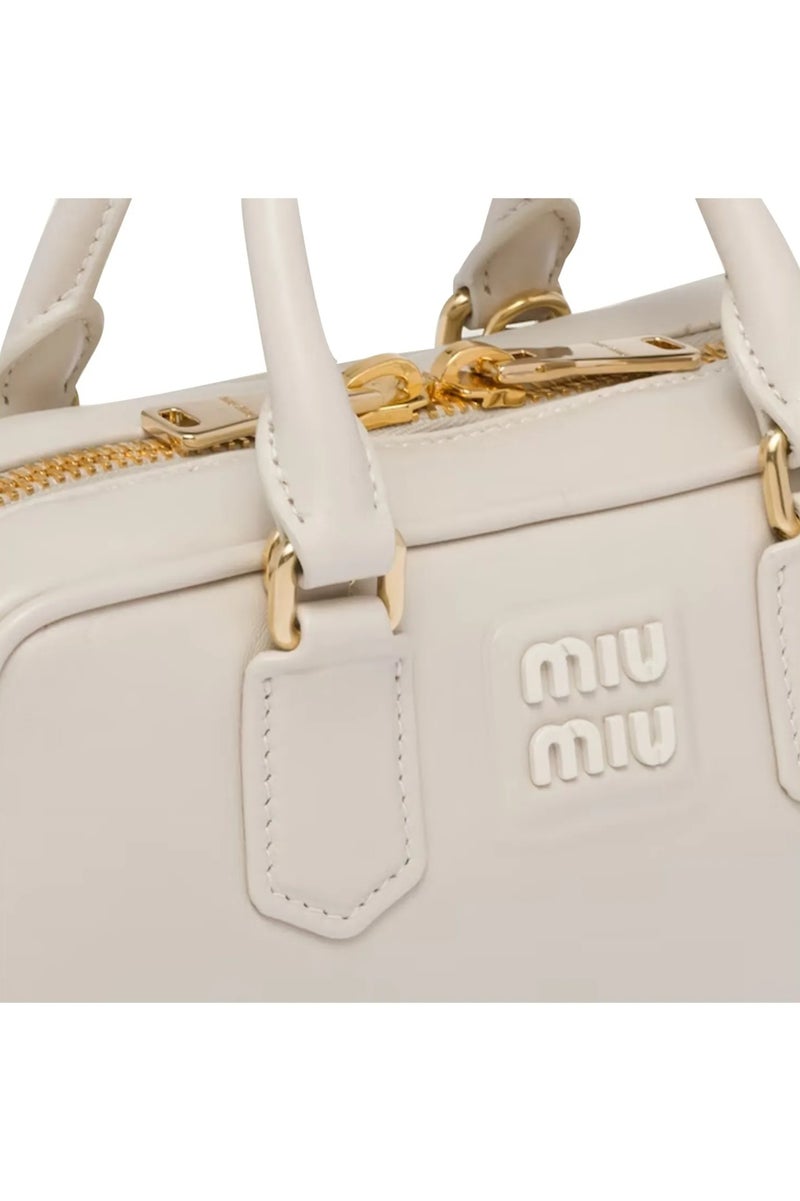 Miu Miu MIU Arcadie Leather Crossbody Hobo Handbag Women Camera With Top Handle  - Image 5