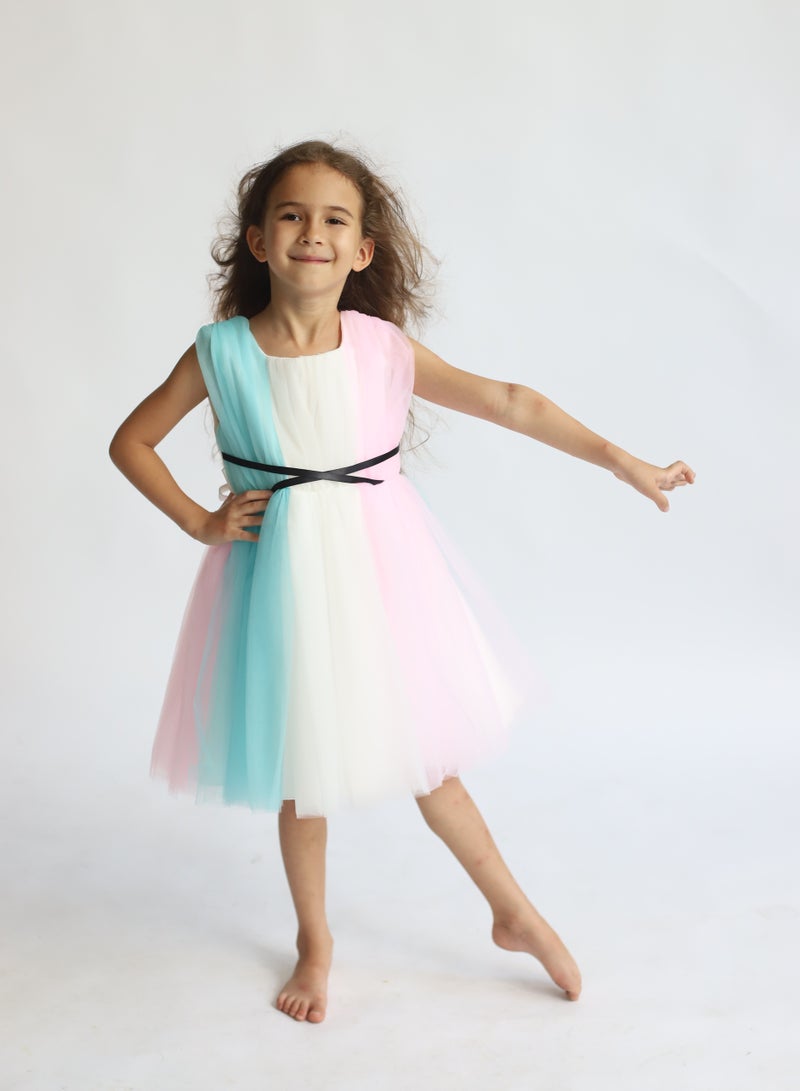 D'Daniela Pastel Tulle Dress - Image 1