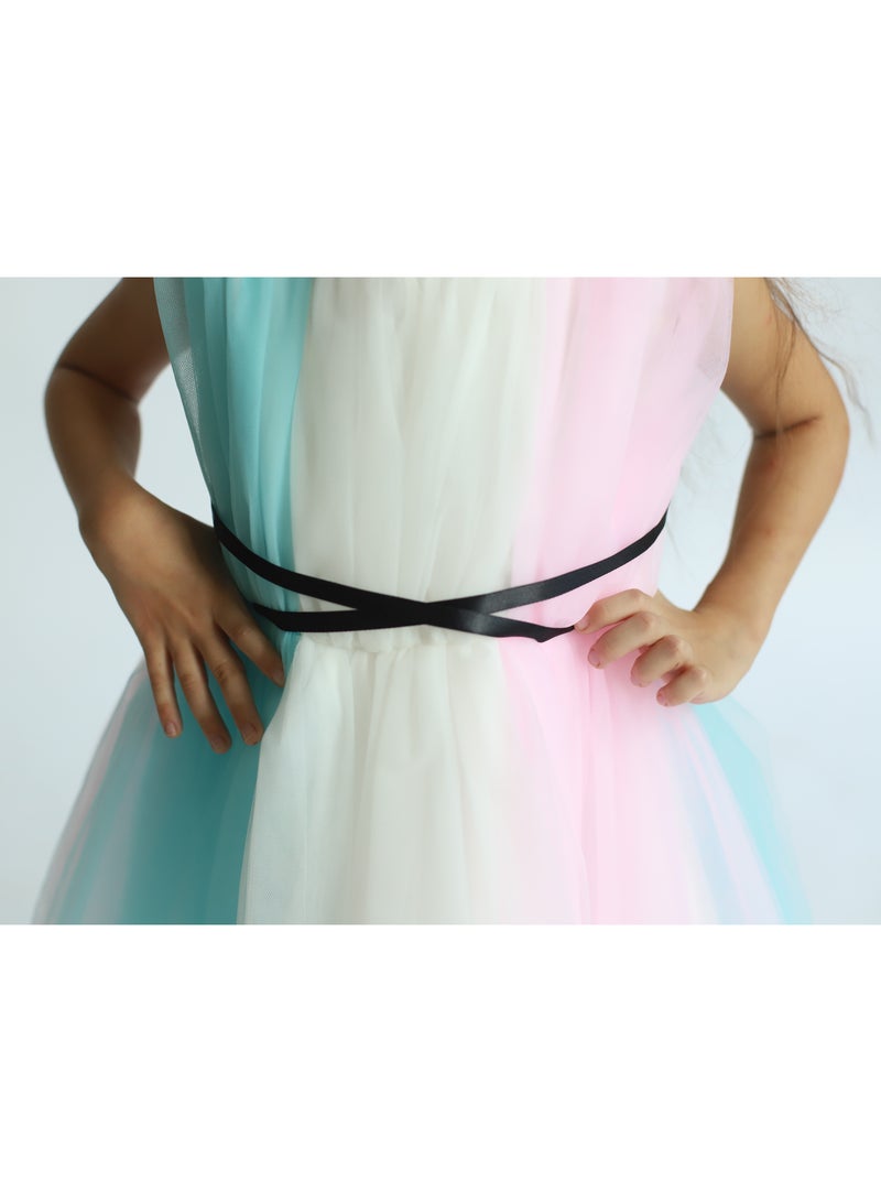 D'Daniela Pastel Tulle Dress - Image 3