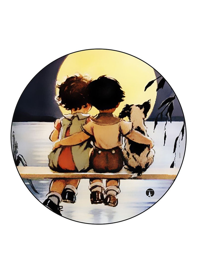 Kids Printed Mouse Pad Round  Multicolour