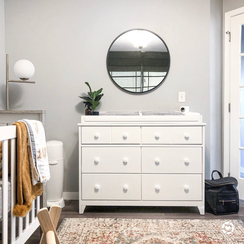 Storkcraft Universal Changer Topper (White) - Transforms Dresser Into Baby Changing Station, Fits Standard Size, 3 Compartments Essentials, Soft Felt Bottom - Image 3