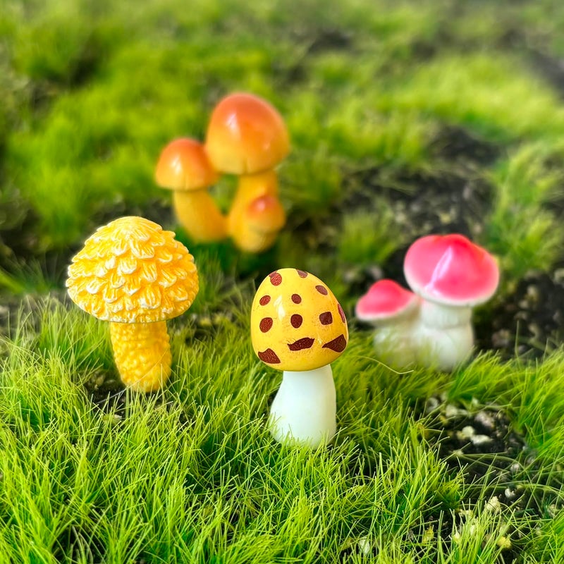JKanruh 22 Pcs Miniature Resin Mushroom,Fairy Garden Mushrooms for Outdoor Home DÃ©cor,Cake Decoration,DIY Crafts,Landscape Plant Pots Accessories â€¦ - Image 4