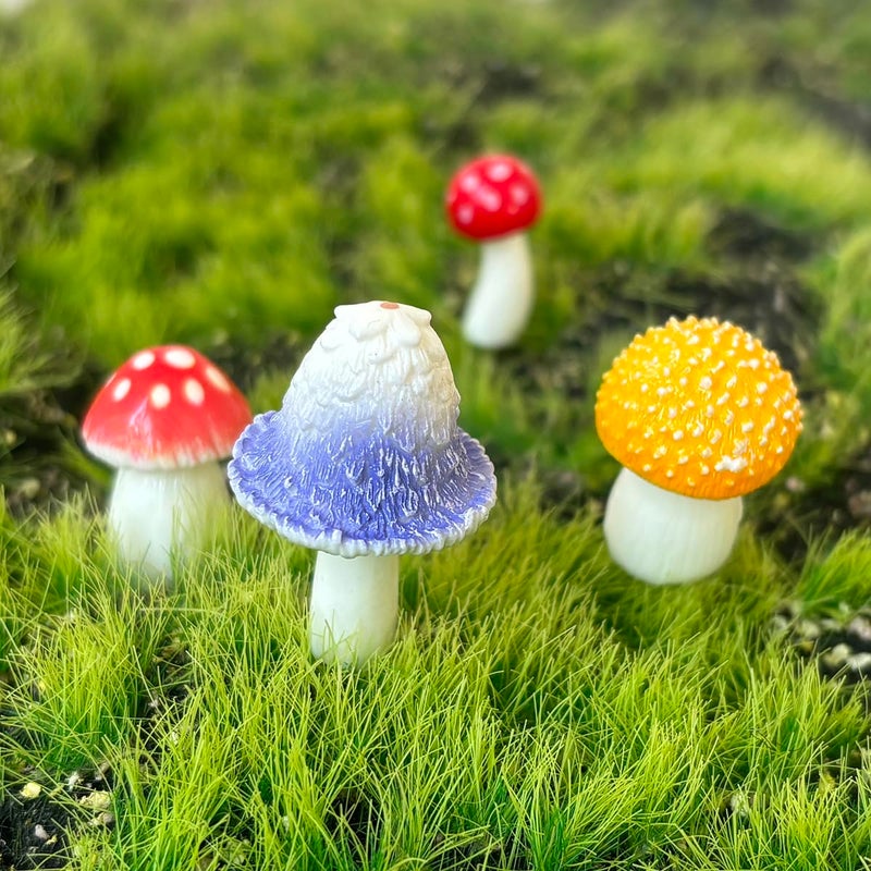 JKanruh 22 Pcs Miniature Resin Mushroom,Fairy Garden Mushrooms for Outdoor Home DÃ©cor,Cake Decoration,DIY Crafts,Landscape Plant Pots Accessories â€¦ - Image 5
