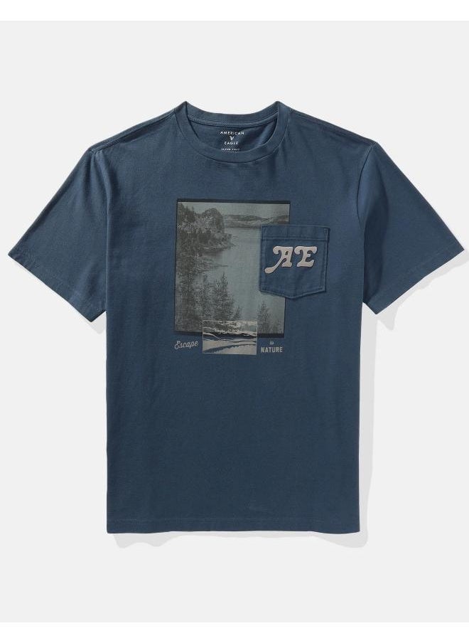 American Eagle - Logo Graphic Crew Neck T-Shirt - Image 1