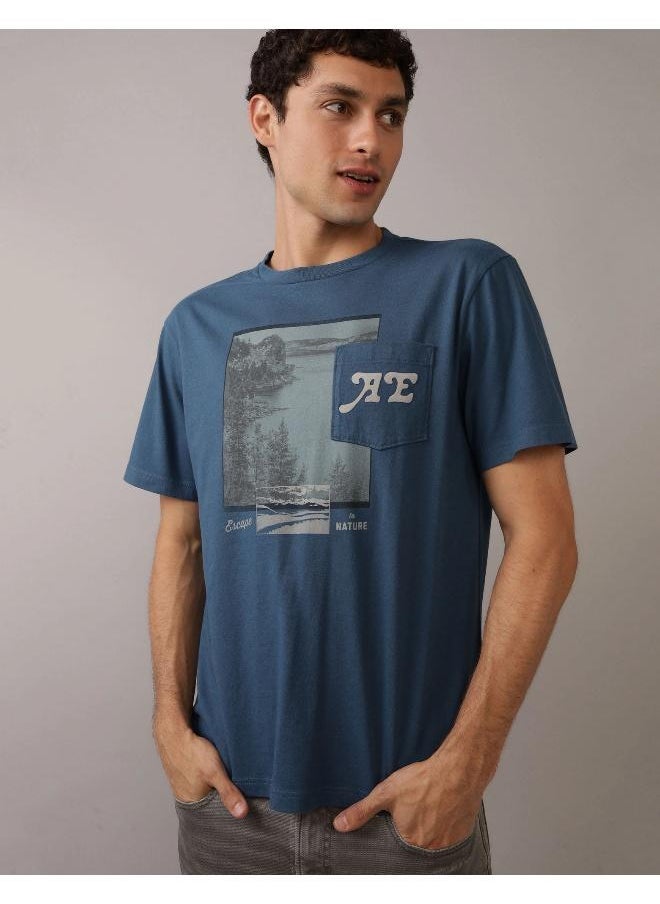 American Eagle - Logo Graphic Crew Neck T-Shirt - Image 1