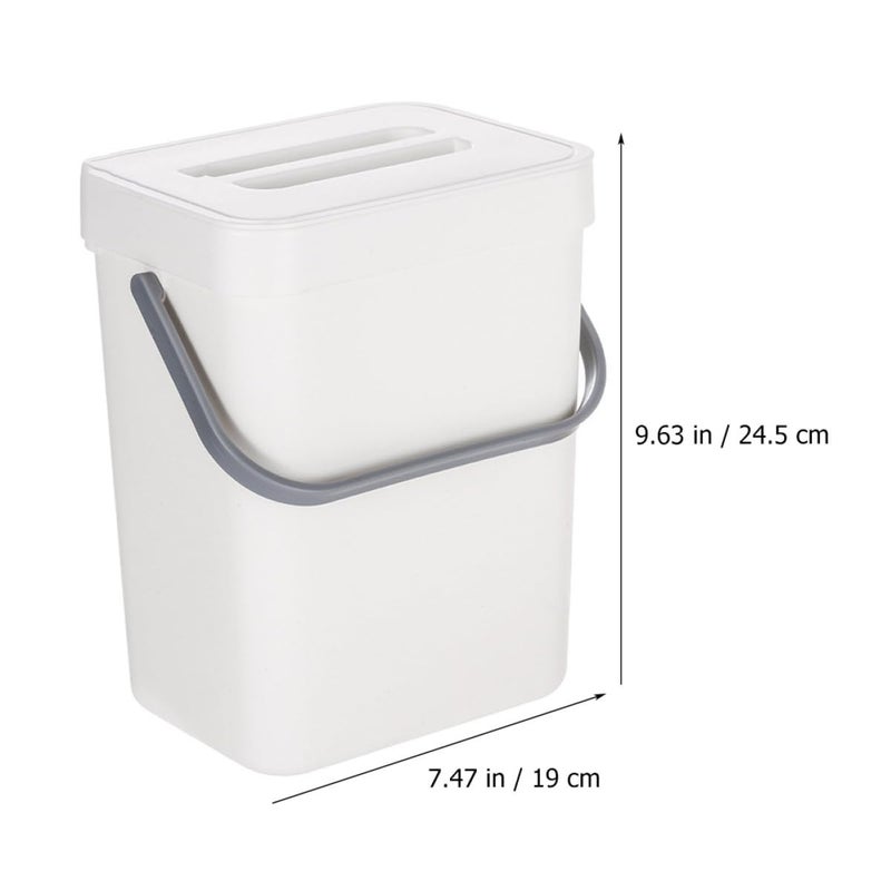 Global light sturdy raw material COHEALI Kitchen Garbage Can Wall-Mounted with Lid, Small Cabinet Door Trash Bin, Hanging Kitchen Waste Bin for Home Compost and Countertop Use Leakproof sealed - Image 2