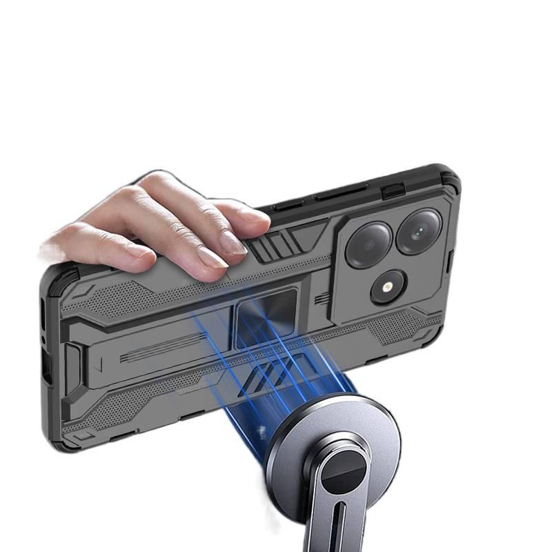 غطاء واقي، حماية من السقوط، TPU+PC، أحمر، مقاوم للصدمات لـ Redmi Note 13 Pro من مادة TPU باللون الأحمر - Image 3