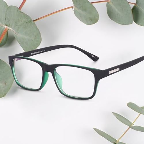 Peter Jones Green Rectangular Unisex Anti Glare Computer/Gaming Glasses (6052IGR) - Image 2