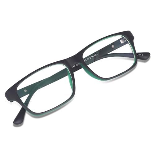 Peter Jones Green Rectangular Unisex Anti Glare Computer/Gaming Glasses (6052IGR) - Image 1