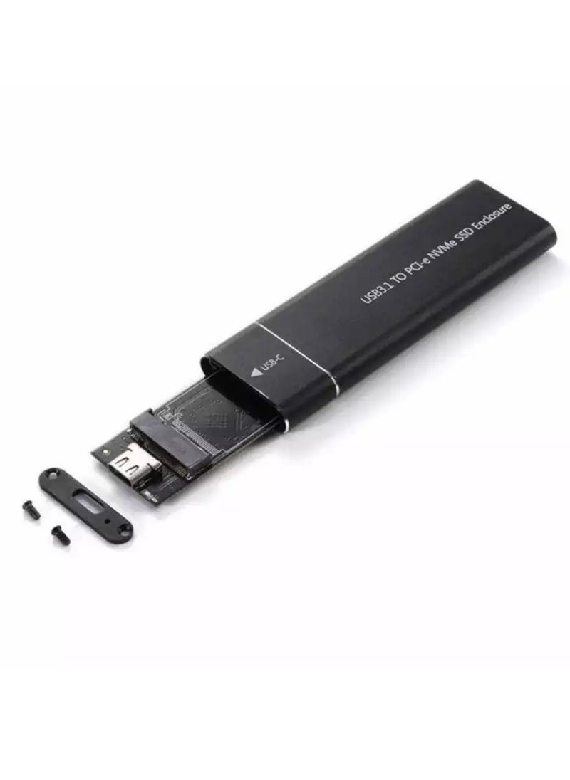 Generic - NVME SSD Enclosure, M.2 NVME to USB C Adapter with Black case, USB 3.1 Gen 2 (10 Gbps) - Image 1