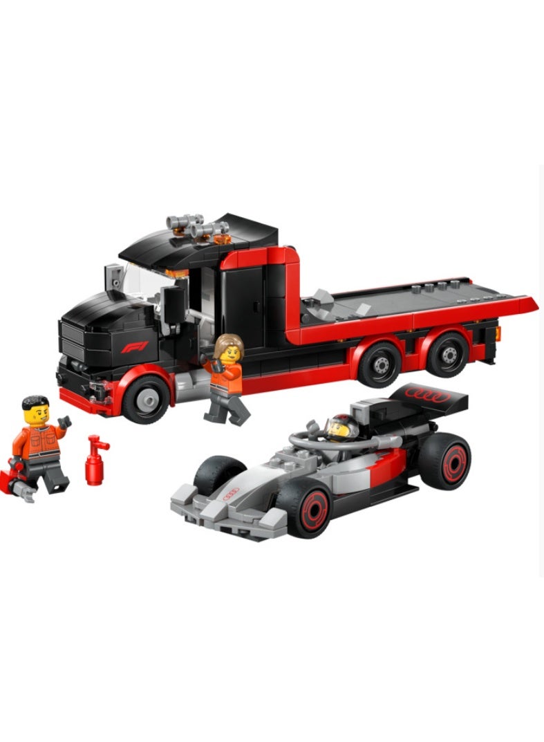 LEGO F1 Display Truck with Audi F1 Race Car Building Set - Image 1