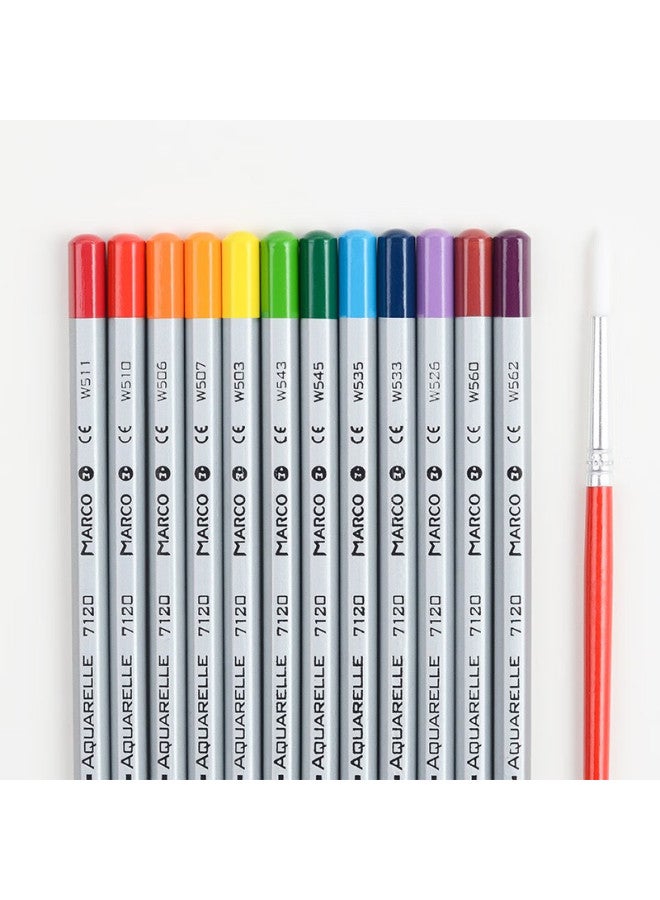 Marco Water-soluble Colored Pencils, 72-pack, For Students, Children, Boys, Girls, Drawing, Coloring, Professional Art Supplies, Birthday Gift, Back-to Set - Image 5