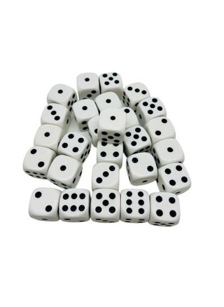 Large 25mm D6 Jumbo Dice, Set of 27, White with Black Pips - pzsku/Z8B1A7FDDC1718A3D36B4Z/45/1750158381/82cb6306-a216-41f6-af72-45cc21e632a2