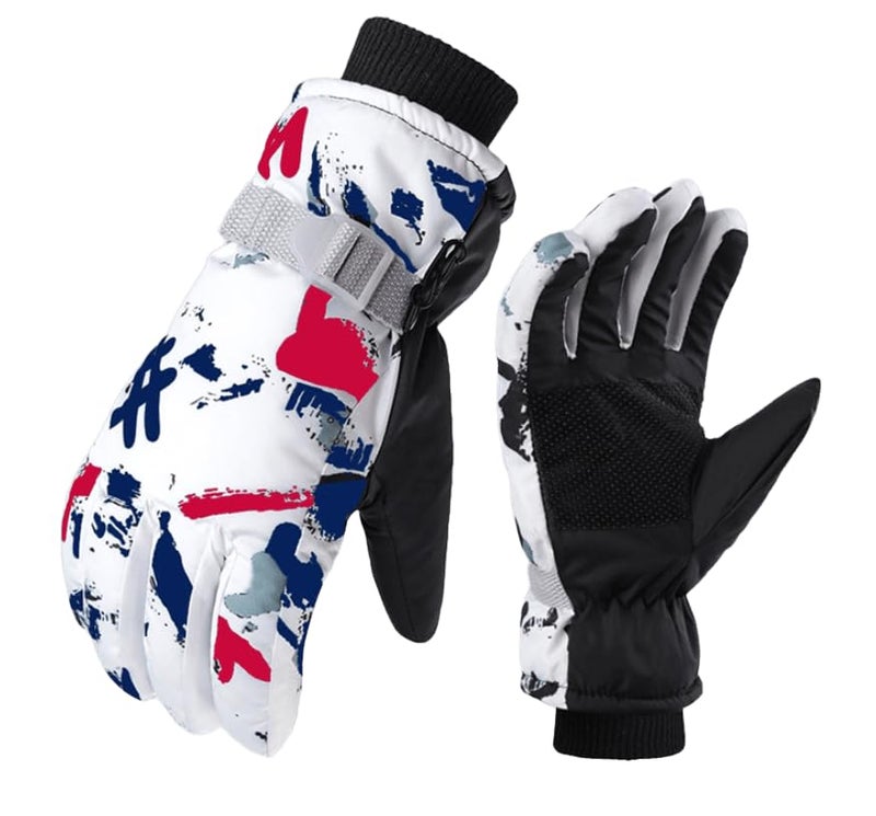 IZUS Kids Cold-Weather-Ski-Gloves Winter-Warm-Thick-Gloves Water-Repellent Windproof Snowboarding for Boys Girls 4-8T - Image 1