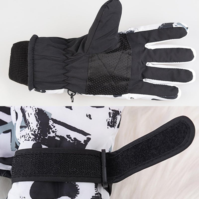 IZUS Kids Cold-Weather-Ski-Gloves Winter-Warm-Thick-Gloves Water-Repellent Windproof Snowboarding for Boys Girls 4-8T - Image 4