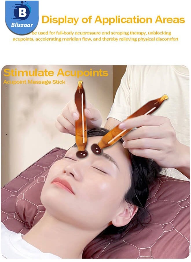 Bliszaar 7 Pack Gua Sha Scraping Massage Facial Tools Kit, Resin Guasha Scraper Board Health Care Beauty Scrape Plate with Flax Bag for Face Body Leg Back Care Physical Acupuncture Deep Tissue Therapy (Yellow)  - Image 3
