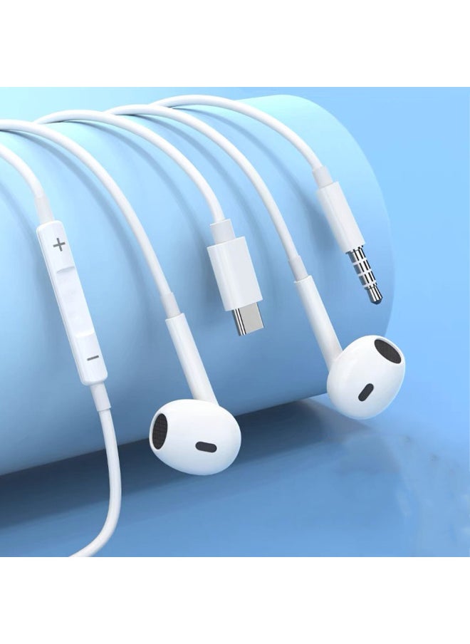 Generic - Wired Headset Suitable For Apple 4 Generation Headset Huawei Xiaomi TYPE-C In-ear Oppo Wired Headset-Color:Four Generations 3.5 Round Head Crystal Box - Image 1
