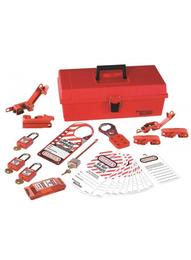Master Lock 1457E410KA Lockout Tagout Group Lockout Kit, Red - Image 2