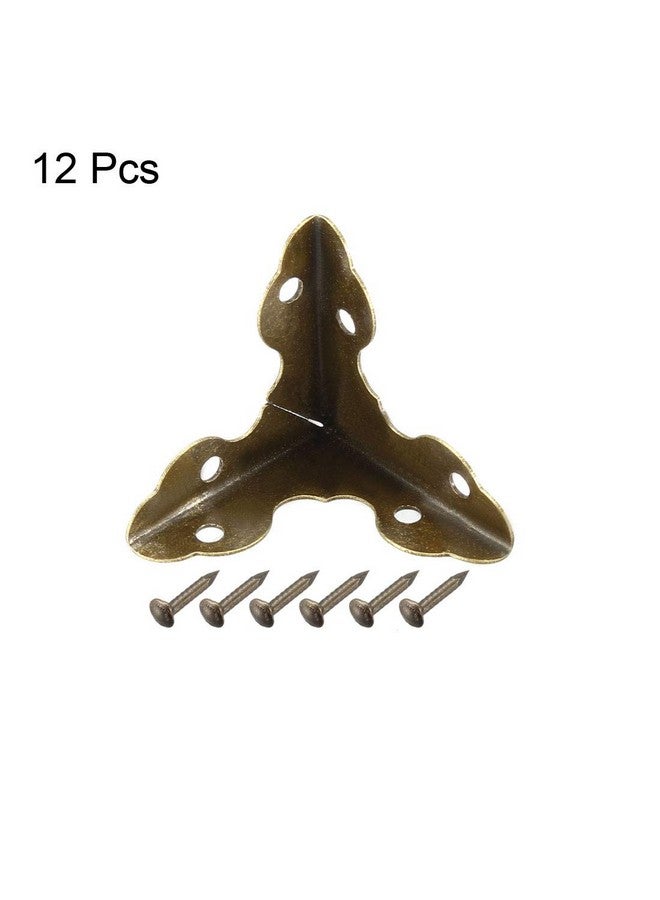 uxcell Metal Box Corner Protectors Wooden Box Edge Guard Protector 20x20x20mm Bronze Tone 12pcs - Image 3