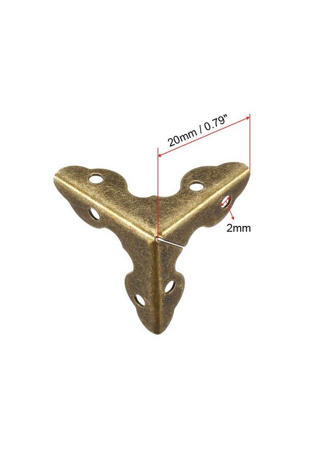 uxcell Metal Box Corner Protectors Wooden Box Edge Guard Protector 20x20x20mm Bronze Tone 12pcs - Image 2