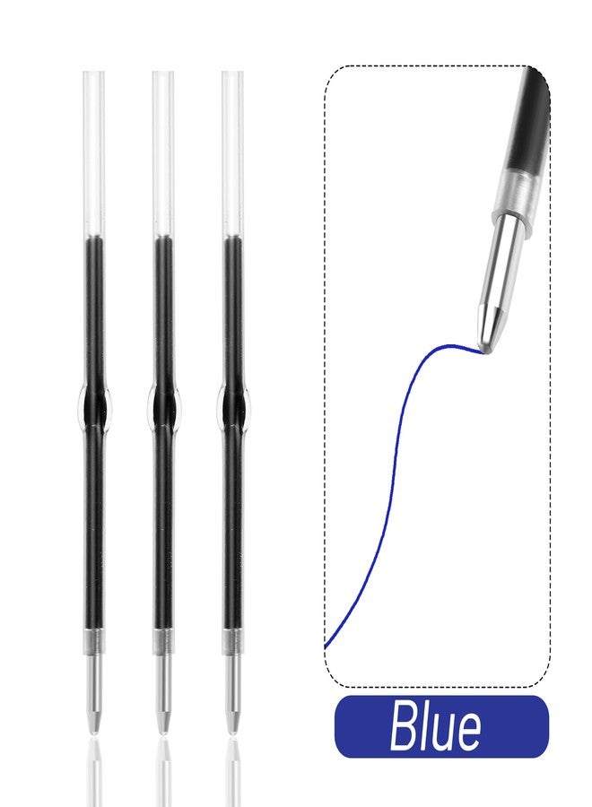 jiebor 100Pcs Beadable Pens Refills Ballpoint Pens Refills Blue Ink 1.0mm for Plastic Bead Pens Students Teacher Gift Office School Supplies 2.44 Inch - Image 2