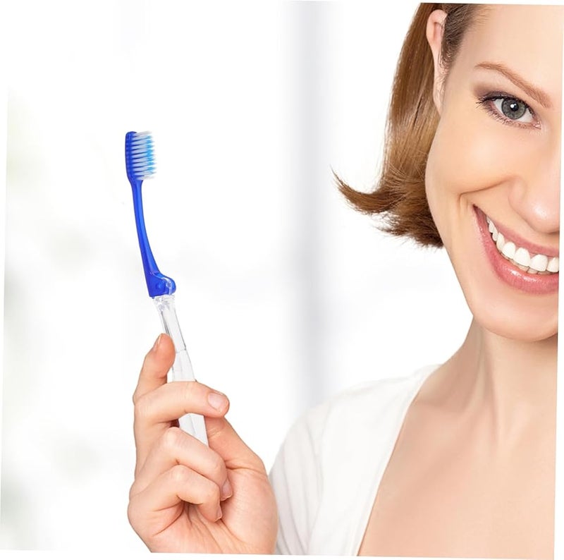 FRCOLOR 40 قطعة فرشاة أسنان قابلة للطي محمولة للسفر مجموعة من 4 مدمجة للتخييم - Image 3