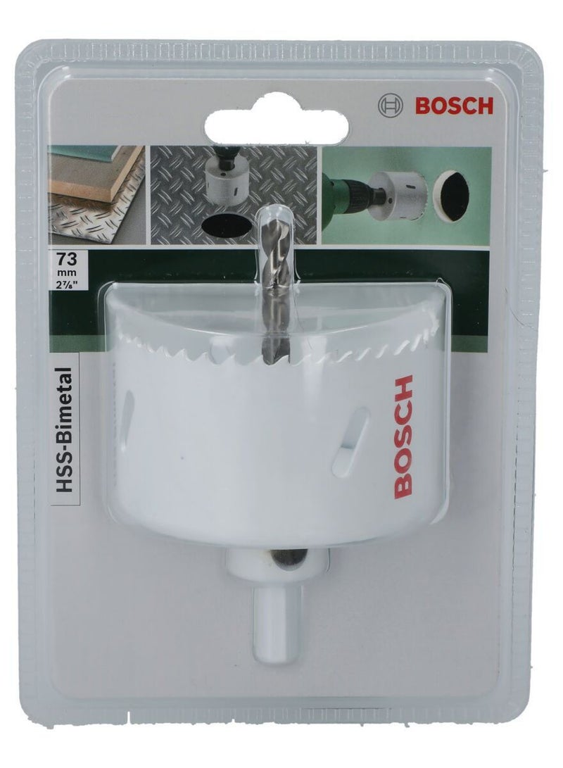 BOSCH Metal Hole Saw White and Silver 73mm  - Image 1
