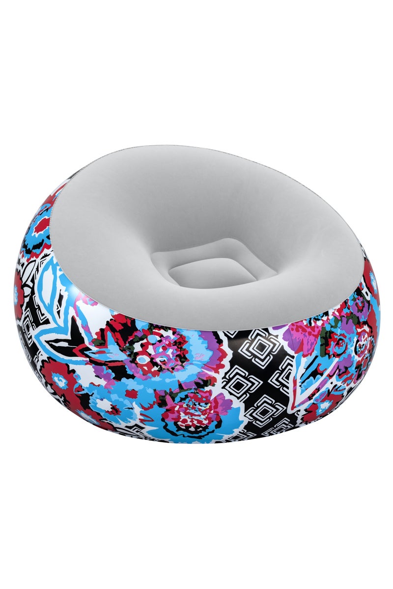 Bestway Bestway Floral Design Inflate-A-Chair 112x112x66cm | Air Chair | Inflatable Chair for Indoor & Outdoor  - Image 1