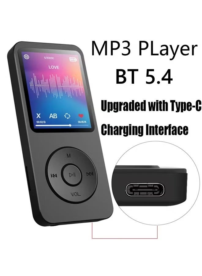 مشغل MP3 بشاشة 1.8 بوصة ومشغل موسيقى ستيريو متوافق مع البلوتوث ومكبر صوت مدمج 5.4 يدعم راديو FM وتسجيل الكتب الإلكترونية للأطفال - Image 3