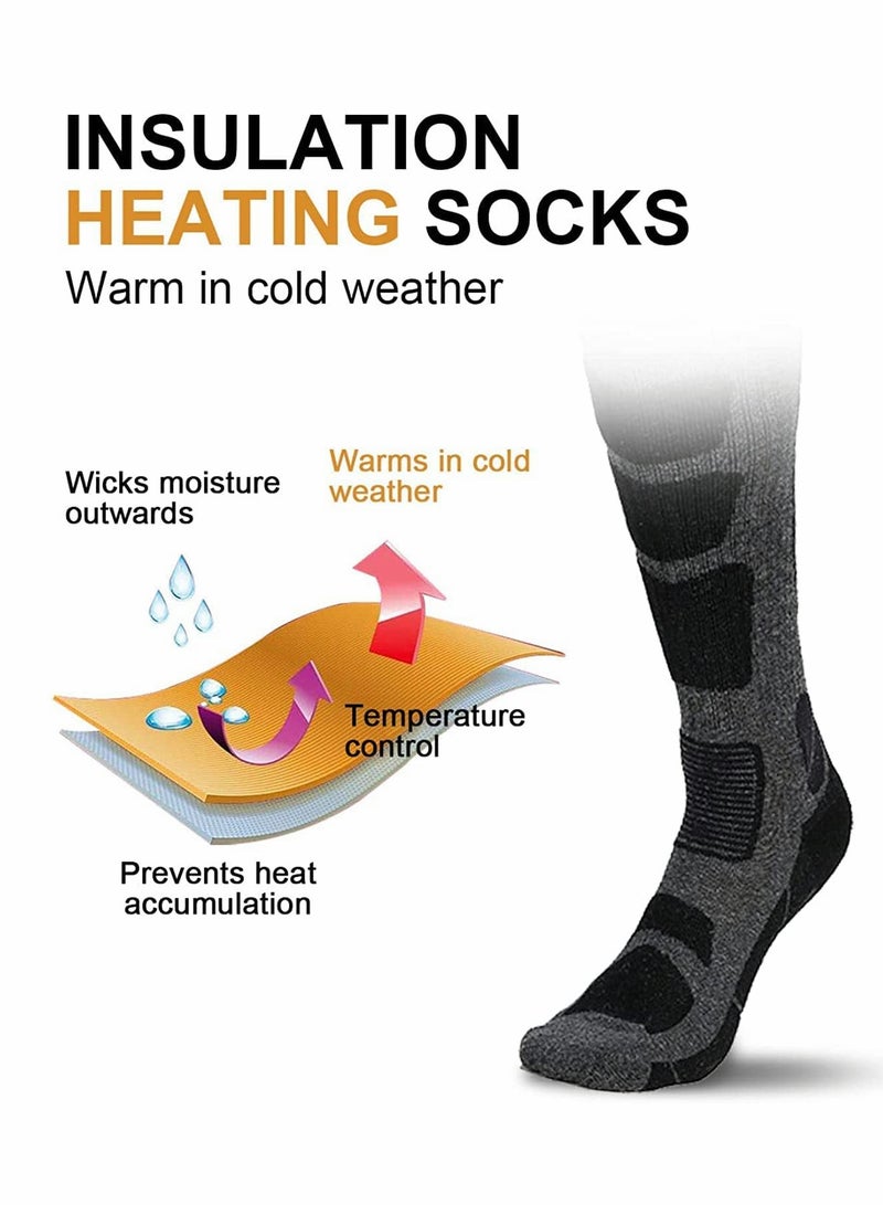 Barakah Ski Socks Mens and Women [2 Pack], Warm Merino Wool Ski Socks for Skiing Snowboarding, Non-Slip, Knee-high Wool Ski Socks - Image 3