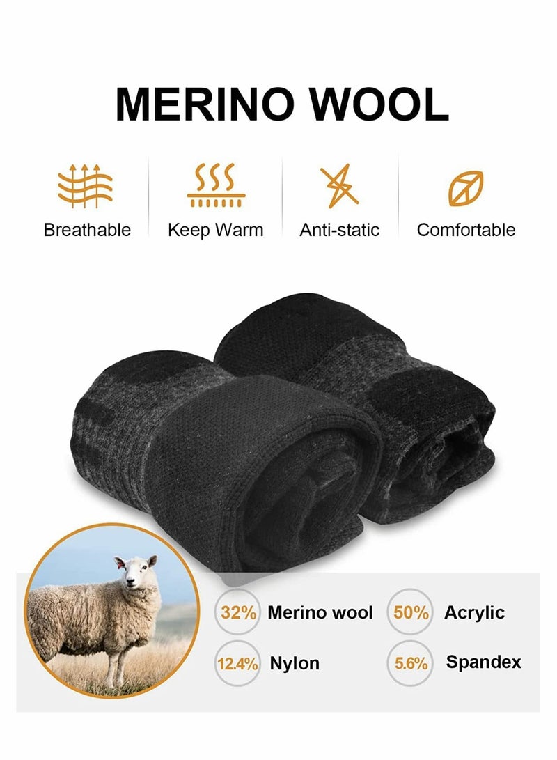 Barakah Ski Socks Mens and Women [2 Pack], Warm Merino Wool Ski Socks for Skiing Snowboarding, Non-Slip, Knee-high Wool Ski Socks - Image 2