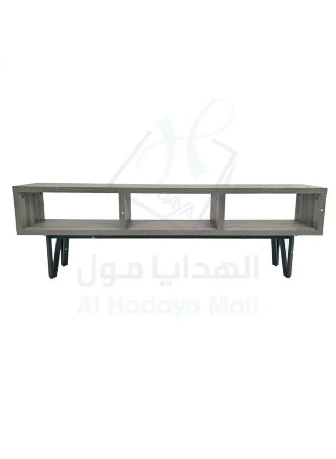 AL Hadaya Mall Classic Design Wooden TV Stand - Grey - 160x50x30cm - Image 5