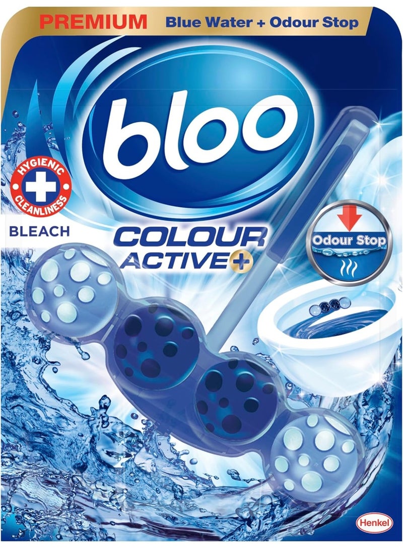 bloo Power Active Balls Bleach Advanced Rim Block With Cleaning Foam Anti Limescale Protection And Extra Freshness 50G - Image 1