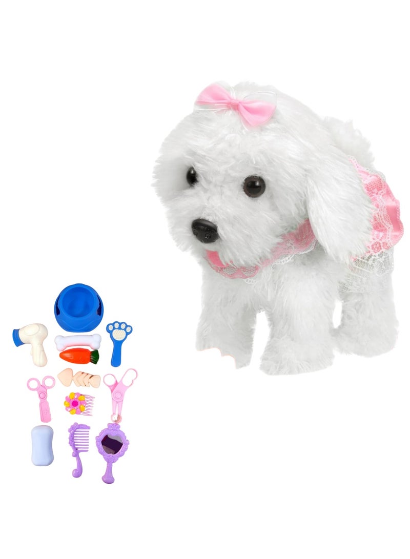 Soofam Walking Dog Toys for Kids Remote Control Plush Robot Dog Realistic Electronic Pets Dog Puppy,Walk and Bark on a Lead,Interactive Toy Dog for 3 4 5 6 7+ Years Old Girls Gift - Image 1