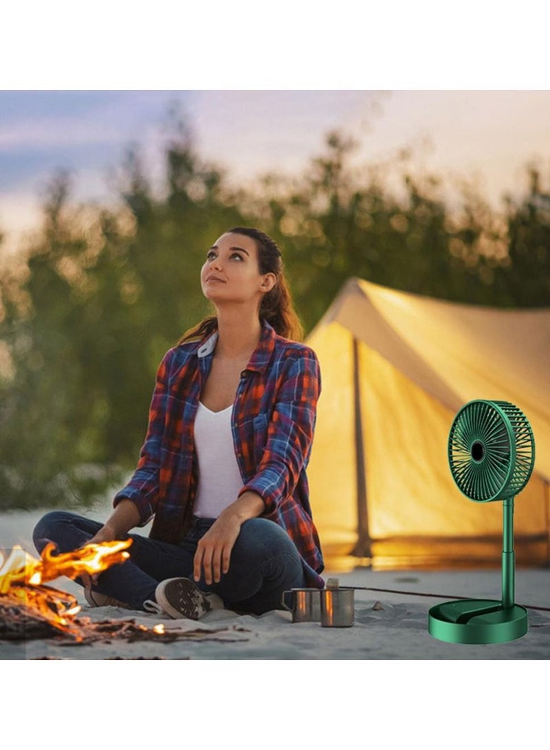 DubaiGallery Rechargeable Desk Electric Fan Small folding fan with USB charging retractable 3-speed portable Personal Fan  - Image 4
