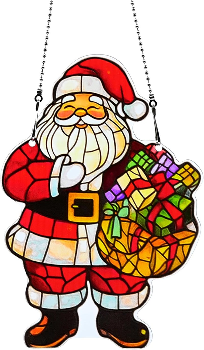 thmnj Christmas Ornaments Colorful Window Hanging Decorations Home Wall Decor for Indoor Outdoor - Image 1