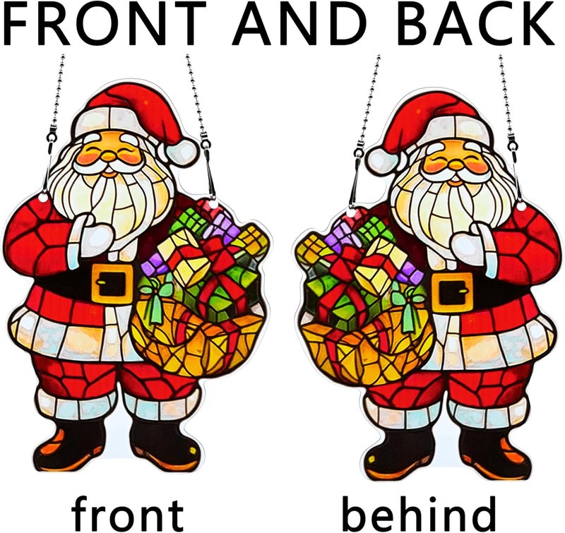 thmnj Christmas Ornaments Colorful Window Hanging Decorations Home Wall Decor for Indoor Outdoor - Image 4