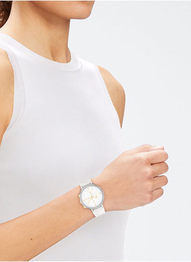 CALVIN KLEIN - Women's Analog Round Shape Silicone Wrist Watch - 25200244 - 40 mm - Image 1