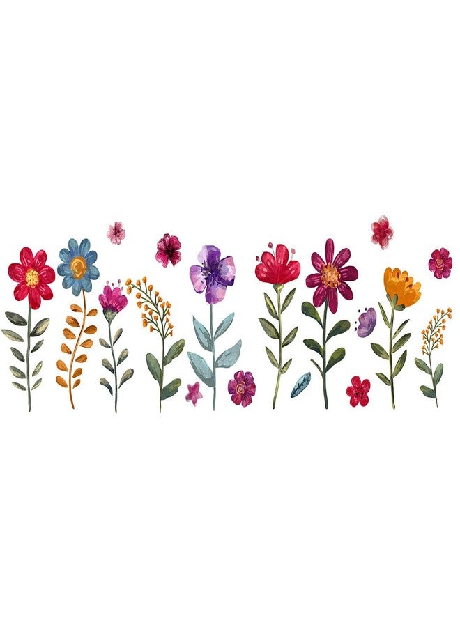 iMagitek Colorful Flower Wall Stickers - Waterproof Vinyl Decals for Girls Nursery, Bedroom, Classroom, Playroom - 2 Sheet Set - Image 3