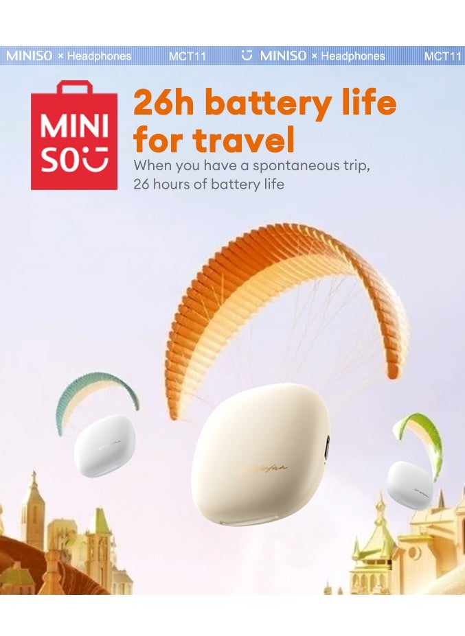 Miniso MINISO MCT11 Wireless Bluetooth Headset - White  - Image 4
