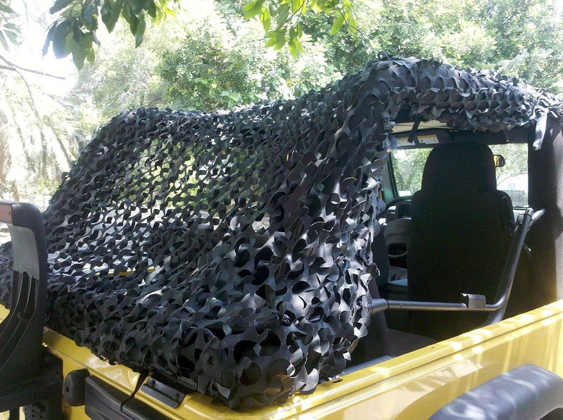 RAISCO 5X10 Feet Black Hunting Blind Camo Net Camouflage Nets Military Surplus for Shooting, Party Decoration, Photograph, Vahicle Cover, Sunshade Black Color Combination - Image 5