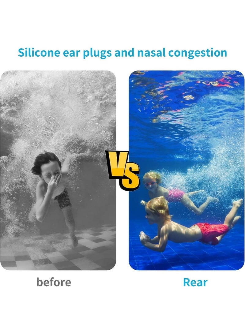 6 Pairs Swimming Nose Clip Ear Plugs, Reusable, Washable Earplugs Clips, Showering, Bathing, Surfing, Snorkeling and Other Water Sports, Suitable for Kids and Adult - Image 4